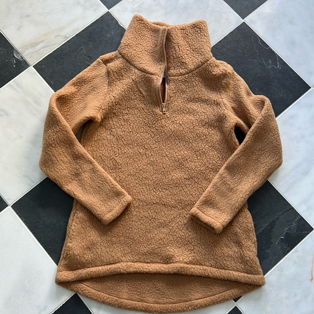 Dudley Stephen’s camel fleece pullover